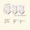 Brup Frescas Acuarelas Flores Rosas y Hojas Verdes Pegatinas de Pared para Habitación de Niños Dormitorio Estilo Cálido Natural Pegatinas Decorativas Br7130C