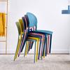 Ft Silla de Plástico PP Moderna Simple Hogar Adulto Silla con Respaldo Engrosado Restaurante Almacenamiento Apilable Silla de Comedor Silla de Reuniones
