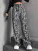 Pantalones Anchos de Color Sólido para Mujer, Cruzados Europeos y Americanos, Novedad Otoño e Invierno 2026, Cintura Elástica, Pantalones Largos Casuales, Cintura Alta con Cordón, Pierna Recta