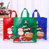 Bolsas de regalo de Navidad al por mayor personalizables bolsas de embalaje termoselladas bolsa tote de tela no tejida laminada con logotipo impreso
