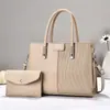 Bolso de mujer transfronterizo 2026 nuevo y elegante con bloques de color, bolsa grande, gran capacidad, elegante bolso tote de hombro para ir al trabajo, bolso para madre e hija