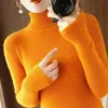 Suéter de cuello alto de alta gama y elegante para mujer, nueva colección otoño/invierno 2026, corte ajustado, adelgazante, tejido, capa base engrosada