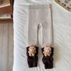 Leggings Infantiles Otoño e Invierno Versátiles Ropa Exterior para Niñas Calcetines Gruesos Apilados con Forro Polar Pantimedias Térmicas de Polar Empalmadas Integradas