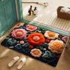 Felpudo de Felpa 3D Más Vendido Transfronterizo para Entrada de Casa, Felpudo Decorativo para Baño, Alfombra Antideslizante Absorbente de Agua, Dropshipping