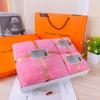 Caja de Regalo Personalizada de Toalla de Terciopelo Coral con Bordado, Bolsa de Regalo de Recuerdo de Boda, Se Puede Imprimir con Logo, Juego de Caja de Regalo, Versión Engrosada