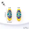 Ansioso Pelo Duradouro Pingente de Pérola Dzi de Nove Olhos Esmaltado Dourado Areia Vietnamita com Furo Acessório DIY Colar Corrente de Suéter