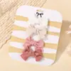 Conjunto de Faixas de Cabeça Listradas com Laço Mais Vendido da Amazon para Bebês e Meninas, Conjunto de Acessórios de Cabelo Retro de Tecido para Crianças