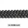 Jingdian Jewelry Pedras Vulcânicas Pretas Naturais Contas Redondas Pedra de Lava Contas Soltas Acessórios para Joias DIY Contas Atacado