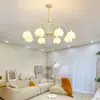 Estilo de creme francês lustre de sala de estar nórdico moderno minimalista doméstico elegante luz de luxo espectro completo sala de jantar mesa de jantar luminárias