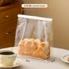 Saco de Embalagem Totalmente Transparente para Pão de Forma, Saco com Fecho Zíper para Pão de Forma Arame Enrolado, Saco Selador para Alimentos Mochi Croissant