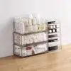 Armario con espejo caja de almacenamiento estante de almacenamiento cosméticos estante acrílico baño inodoro lápiz labial tocador brocha de maquillaje