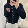 Conjunto Estilo Coreano con Cárdigan de Punto de Cuello Solapa para Mujer, Nueva Colección Primavera 2026, Chaqueta Suéter Fina Versátil con Diseño Elegante