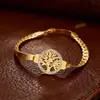 Venta Caliente Comercio Exterior En Stock Entrega Rápida Moda Europea y Americana Acero Inoxidable Árbol de la Vida Pulsera Cadena de Escamas de Pescado Versátil Unisex
