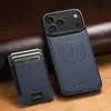 Adequado para Capa de Celular Iphone18Pro, Porta-Cartão Magnético Dois em Um, Suporte de Carregamento Sem Fio Magsafe Capa de Couro