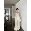 En Stock - Nuevo Diseño 2024 Dopamina Atuendo Sentido del Diseño Irregular Puro Deseo Chica Caliente Camisola con Cuello en V