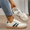 Zapatos de Entrenamiento Moral de Suela Plana para Mujer Modelos de Exportación Primavera y Otoño 2025 Talla Grande Zapatillas Deportivas de Exportación Zapatos Blancos Casuales de Moda para Mujer
