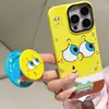 Fondo de Pantalla Magnético de Dibujos Animados Lindo Bob Esponja Adecuado para Funda de Teléfono Móvil Apple 16Promax iPhone 15 Soporte 14 Coreano 13