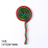 Novos itens de decoração de árvore de Natal com pirulitos de doce nas cores vermelho, branco e verde para cena de casa e shopping decoração criativa