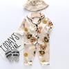 Conjunto de Dos Piezas de Pijama de Primavera y Otoño, Mufu Rui Una Pieza Dropshipping Estilo Coreano de Botones Solos Ropa de Casa Conjunto de Dibujos Animados con Dibujos Animados