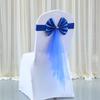 Lazo de boda sin estiramiento Banquete Boda Banquete de boda Decoración Respaldo de silla Flor Funda de silla Lazo Shihuai