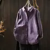 Camisa de Manga Larga Sencilla de Algodón y Lino de Color Sólido para Primavera y Otoño, Top para Mujer, Nuevo Diseño Versátil de Doble Botón, Chaqueta Pequeña Cardigan