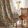 Cortinas Prontas Estilo Country Americano, Cortinas Curtas Semi-Blackout, Estilo Fresco para Cozinha, Quarto, Varanda, Cortinas Florais