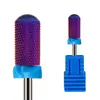 Punta Morada de Acero de Tungsteno para Pulir Uñas para Remover Esmalte en Gel, Dientes Cruzados Trapezoidales, Adecuada para Manos Izquierdas y Derechas, Punta Cilíndrica Lisa de Acero de Tungsteno 5Xc4Xc