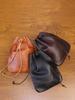 Cartera de Cuero de Vaca de Primera Capa Estilo Retro Europeo y Americano, Bolsita para Monedas Portátil de Color Frotado a Mano, Monedero con Cordón, Bolsa para Juguetes