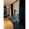 Lin12- Suéter elegante y discreto, estilo old money, tejido de punto con cuello tipo polo para mujer, top casual y relajado de manga larga con cuello en V