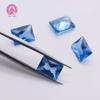 Retangular ângulo reto 120# cristal azul afiado resistente a altas temperaturas gema 2*4-12*16mm cristal azul afiado pedra nua pode ser incrustada com cera