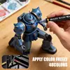 Plumón Marcador Acrílico de Doble Punta y Doble Color para Herramientas de Modelos Gundam de Metal, Pluma para Colorear Mechas, Pluma para Retoques y Reparación de Figuras