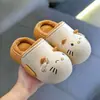 Pantuflas de Algodón Impermeables para Niños Dibujos Animados 2026 Nuevo Estilo Otoño Invierno Para Interiores en Casa Usables Cálidas Suela Suave Antideslizantes Pantuflas de Algodón