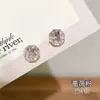 Brincos Brilhantes de 8mm com Diamantes Coloridos, Corte Rosa, Aço Titânio Exquisito, Modernos e Únicos