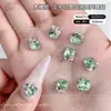 Decoraciones para Uñas Color Rojo Rosa con Brillantes Diamantes K9, Sin Base, Diamantes Apilados Hechos a Mano, Arte de Uñas de Caramelo Colorido