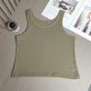 Camisola de Invierno con Tirantes para Mujer Ropa Exterior Interior Talla Grande Ajustada Alta Elasticidad Ajustada Color Sólido Top Básico Corto