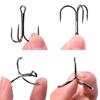 Set de anzuelos triples 50 piezas/caja Anzuelos para pesca con señuelo Equipo de pesca (Ganchos Ordinarios)