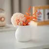 Suministro Exclusivo Transfronterizo de un Juego de Tres Piezas de Jarrones Cerámicos Coloridos, Jarrones de Flores de Lujo Ligero y Deslumbrantes para Decoración de Sala de Estar y Entrada, Adornos de Porcelana Azul y Blanca