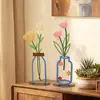 Ornamento de Vaso de Flores de Ferro Espessado, Decoração de Arte Oca para Estudo, Mesa de Cabeceira, Mesa de Trabalho, Artesanato para Decoração de Casa