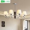Lámpara de Araña para Sala de Estar Grand View Garden Estilo Retro Francés Nanyang Nuevo Casual Madera Maciza Hall Lámparas Zhongshan 194L