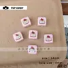 Popcandy Desenho Fofo Contas Quadradas Impressas Joias Contas Soltas Acessórios Pulseira de Celular DIY Pingente de Bolsa Acessórios de Cabelo Miçangas