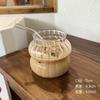 Taza de Vidrio para Té de Frutas Feng Shui con Popote, Taza para Bebidas Frías, Taza para Café, Jugo, Leche, Taza para Refresco de Burbujas