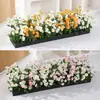 Interior y; Partición Floral Artificial de Plástico y Seda para Exteriores Fe
