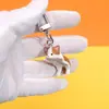 Colgante Hebilla Colgante Gato Lindo Tridimensional Anillo Cadena Llavero Gato Acostado Colgante Ropa Teléfono Móvil Venta al por Mayor Transfronteriza