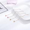 Coreia do Sul brincos de luz contas longas borla orelha linha longa moda literária redonda contas brincos de feijão uma geração de cabelo