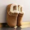Botines cortos estilo Birkenstock de suela gruesa para mujer, forrados de felpa para abrigar, diseño sin cordones, que aumentan la altura, nueva colección otoño/invierno 2026, zapatos de algodón esponjosos