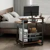 Mesa de noche móvil para dormitorio, escritorio de computadora de escritorio pequeño para el hogar, mesa perezosa para dormitorio, escritorio simple para habitación de alquiler, escritorio de escritura
