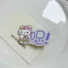 Pinza para el pelo de gato con texto de colores de caramelo peculiar, pinza de pico de pato lateral de estilo girly dulce y versátil japonés, accesorio para el pelo