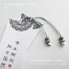 Marcador de Libro con Cordón de Grietas de Hielo Etiqueta de Cerámica con Doble Cuenta Cuerda Placa Metálica Tarjeta Amuletos Colgante Otros