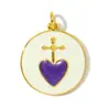 Collar con Colgante de Mariposa Corazón Hueco Goteo de Aceite Transfronterizo Zircón de Cobre Pendientes de Ojo de Diablo Pulsera Accesorios de Joyería para Mujer