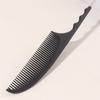 Peine Profesional de Peluquería de Cola Puntiaguda Media Luna Empuje Manual Peine Corrugado Aguja de Acero Peine de Estilismo Maquillaje Recogido Disco para el Cabello Cono para el Cabello Fibra de Carbono